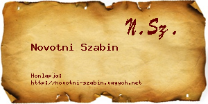 Novotni Szabin névjegykártya